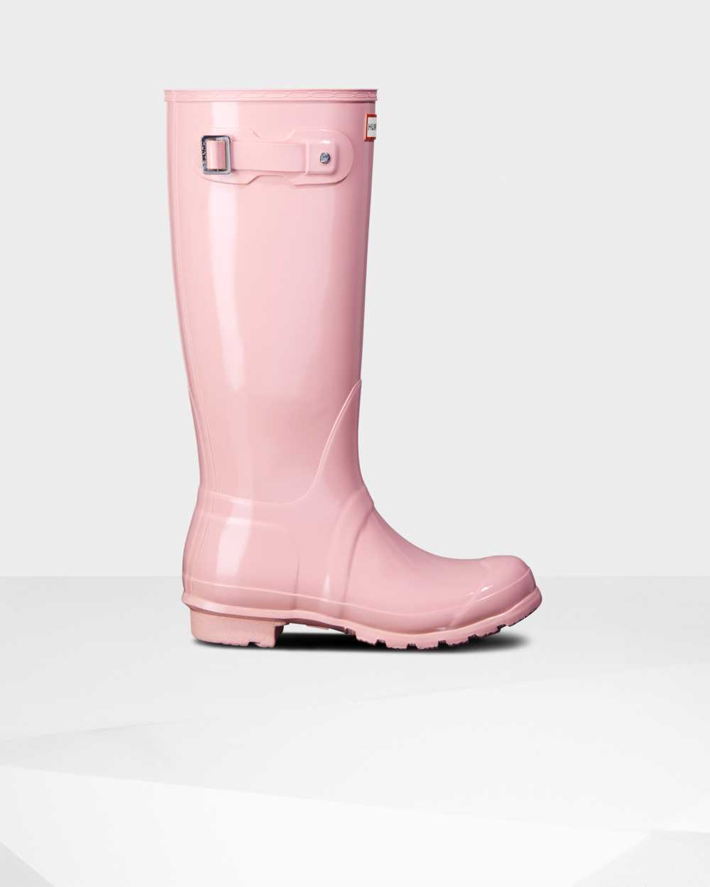 Bottes Hautes En Caoutchouc Hunter Femme - Botte De Pluie Hunter Original Gloss Rose | NVHU-38120