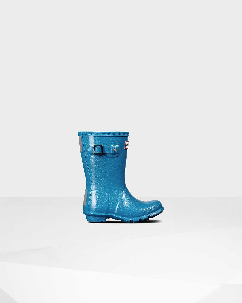 Bottes Basses En Caoutchouc Hunter Enfant - Bottes Mi-Hauts Hunter Original Little Starcloud Bleu |