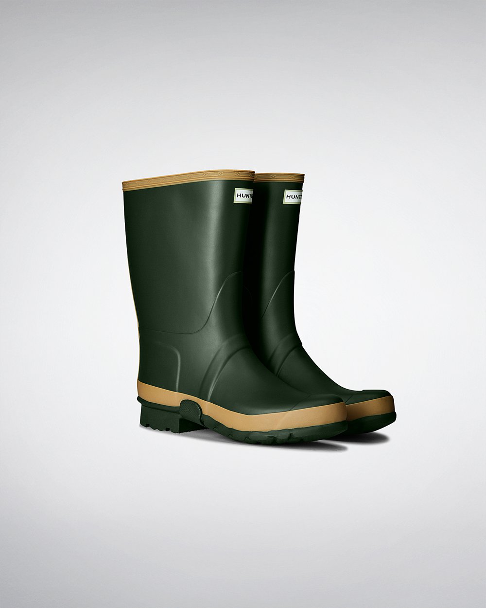 Bottes Basses En Caoutchouc Hunter Femme - Bottes Mi-Hauts Hunter Gardener Vert | VQFL-98270