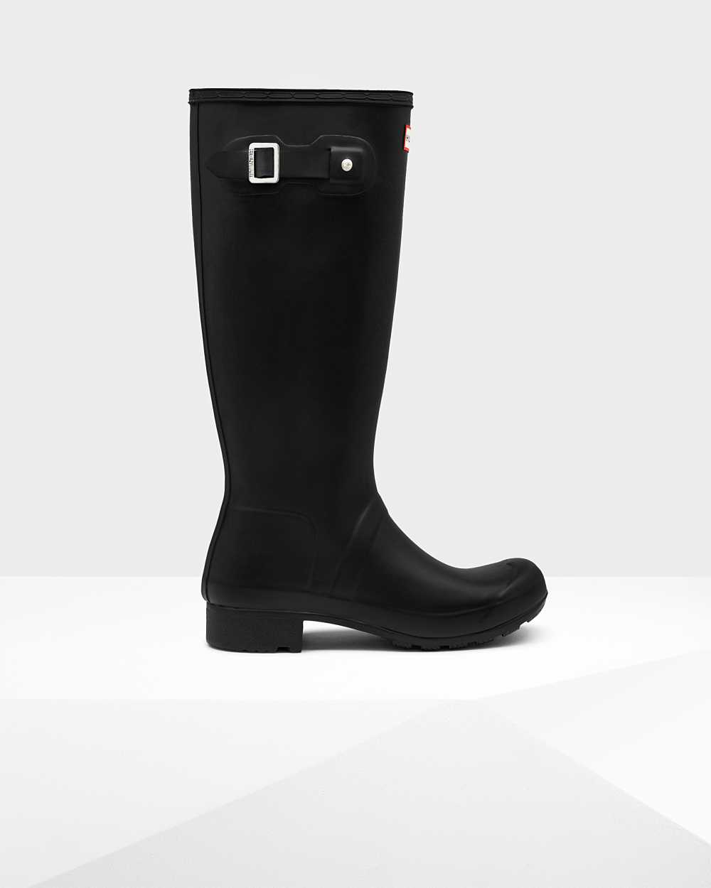 Bottes Hautes En Caoutchouc Hunter Femme - Botte De Pluie Hunter Original Tour Foldable Noir | GAJM-