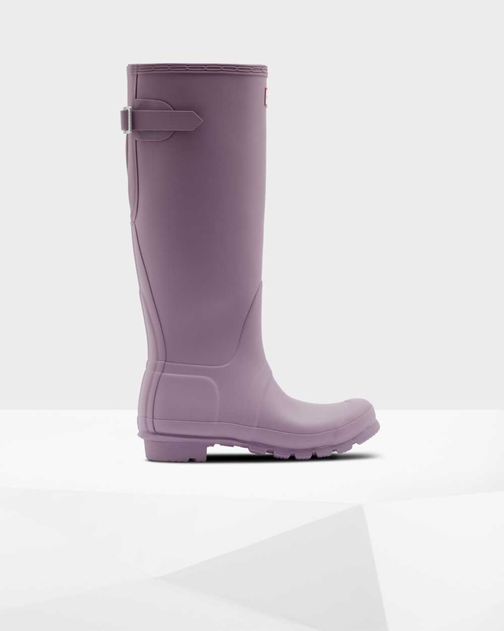 Bottes Ajustables Hunter Femme - Bottes Hautes En Caoutchouc Hunter Original Back Violette | BDZS-58